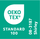 STANDARD 100 par OEKO-TEX®, Mélanges de polyester, coton et polyester Tencel 2023 Numéro de certificat 08-3187